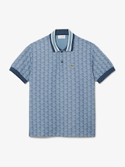 Lacoste Classic Fit Monogram Jacquard Polo Shirt - Image 4 of 6