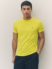 Gelb - Lacoste – Luxury Pima – T-Shirt aus 100 % Baumwolle - Bild 1 von 6