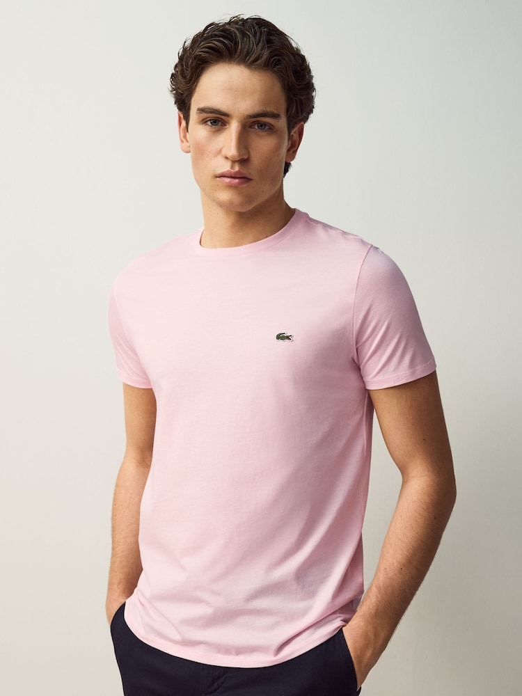 Pink - Lacoste – Luxury Pima – T-Shirt aus 100 % Baumwolle - Bild 1 von 5
