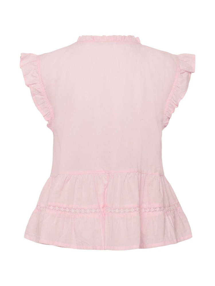 Kaffe Pink KAvalerie Ruffle Peplum Blouse - Image 6 of 6