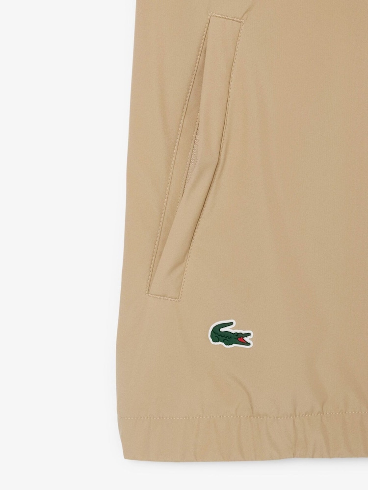 Lacoste Breathable Stretch Golf Brown Windbreaker - Image 10 of 10