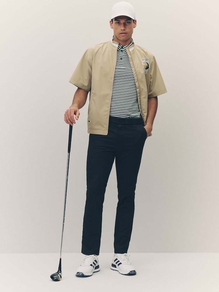 Lacoste Breathable Stretch Golf Brown Windbreaker - Image 2 of 4