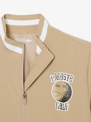 Lacoste Breathable Stretch Golf Brown Windbreaker - Image 3 of 4