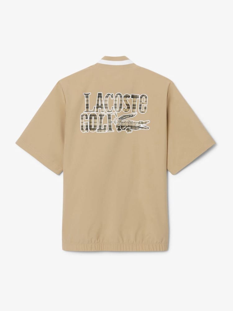 Lacoste Breathable Stretch Golf Brown Windbreaker - Image 8 of 10
