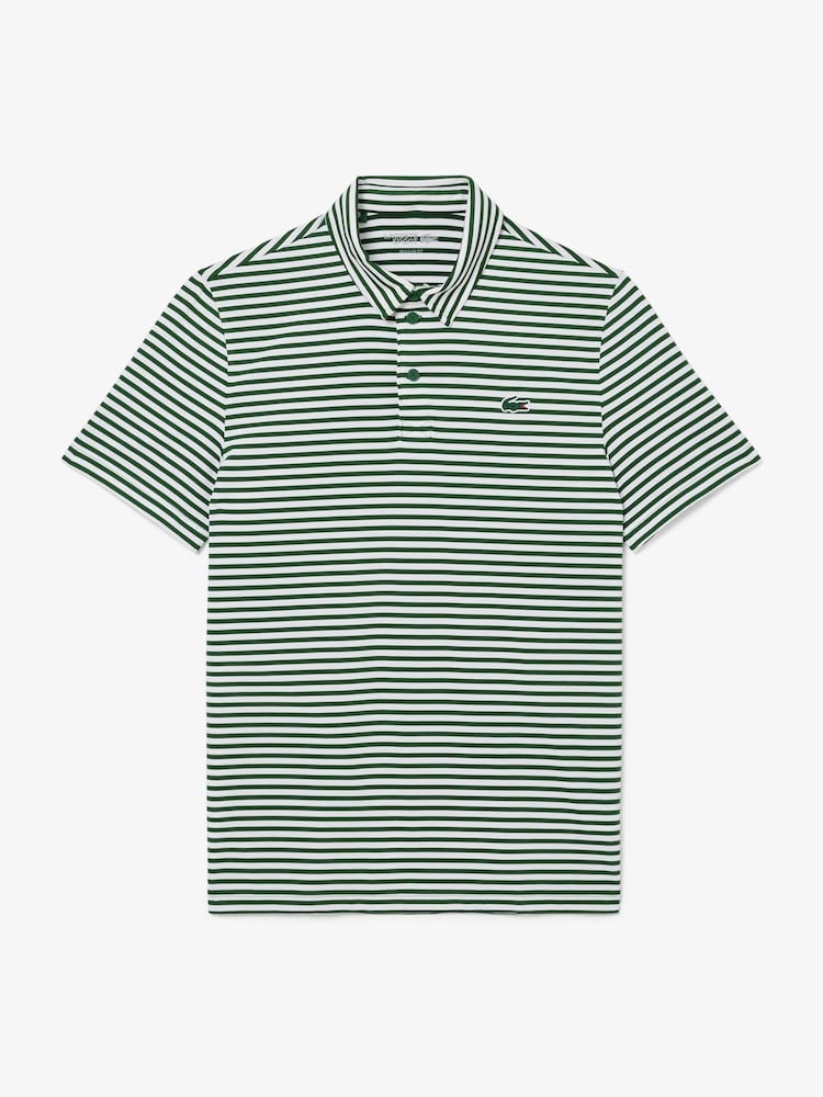 Зеленый грунт - Рубашка-поло для гольфа Lacoste Regular Fit Ultra Dry UV Protect Stretch - Image 1 of 2