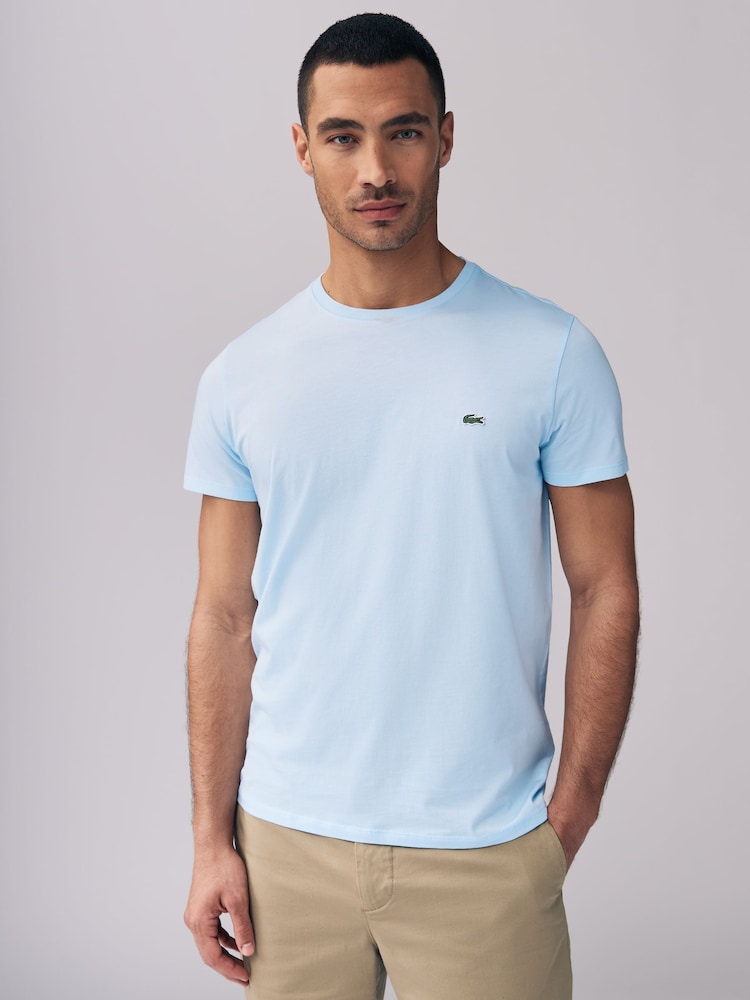 Marineblau/blau - Lacoste – Luxury Pima – T-Shirt aus 100 % Baumwolle - Bild 1 von 5