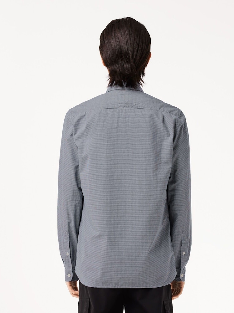Lacoste Regular Fit Gingham Weave Poplin Shirt - Image 2 of 7