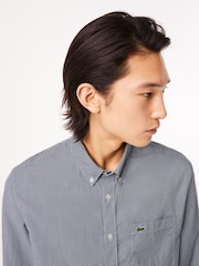 Lacoste Regular Fit Gingham Weave Poplin Shirt - Image 4 of 7