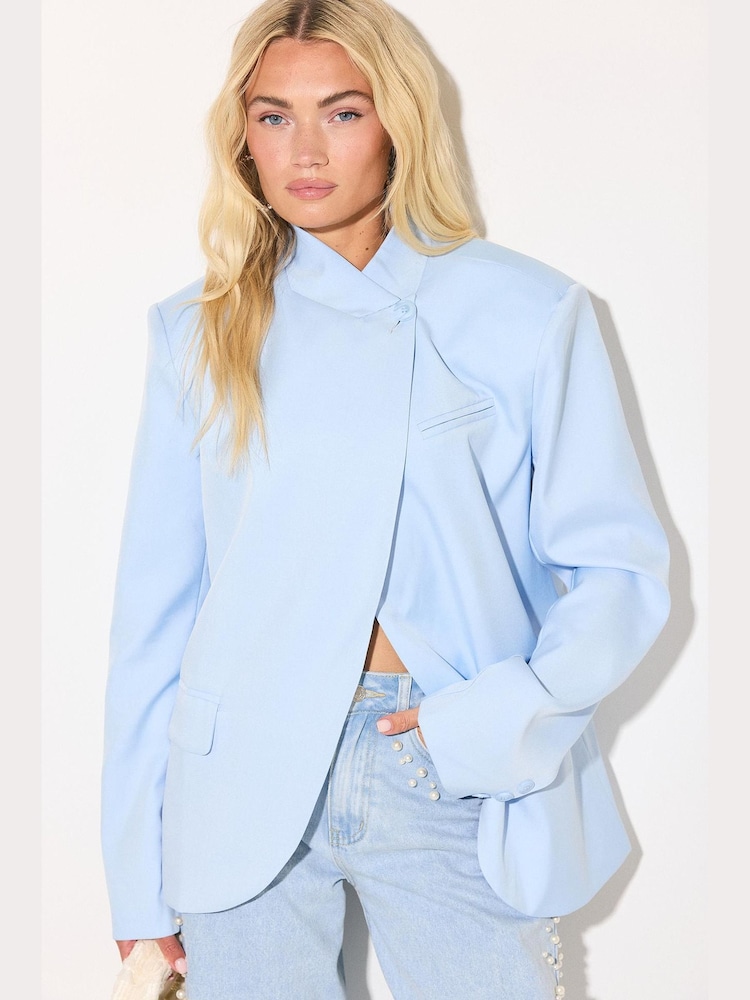 LOAVIES Blue Angelic Allure Oversized Blazer - Image 1 of 3 LOAVIES Blue Angelic Allure Oversized Blazer - Image 1 of 3