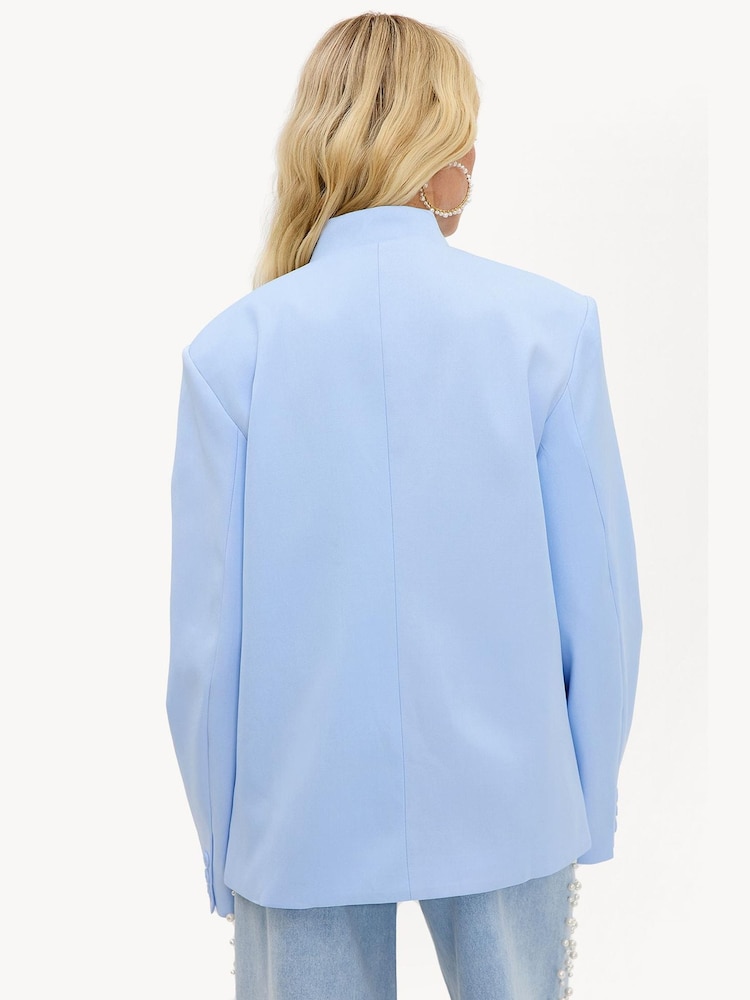 LOAVIES Blue Angelic Allure Oversized Blazer - Image 2 of 3 LOAVIES Blue Angelic Allure Oversized Blazer - Image 2 of 3