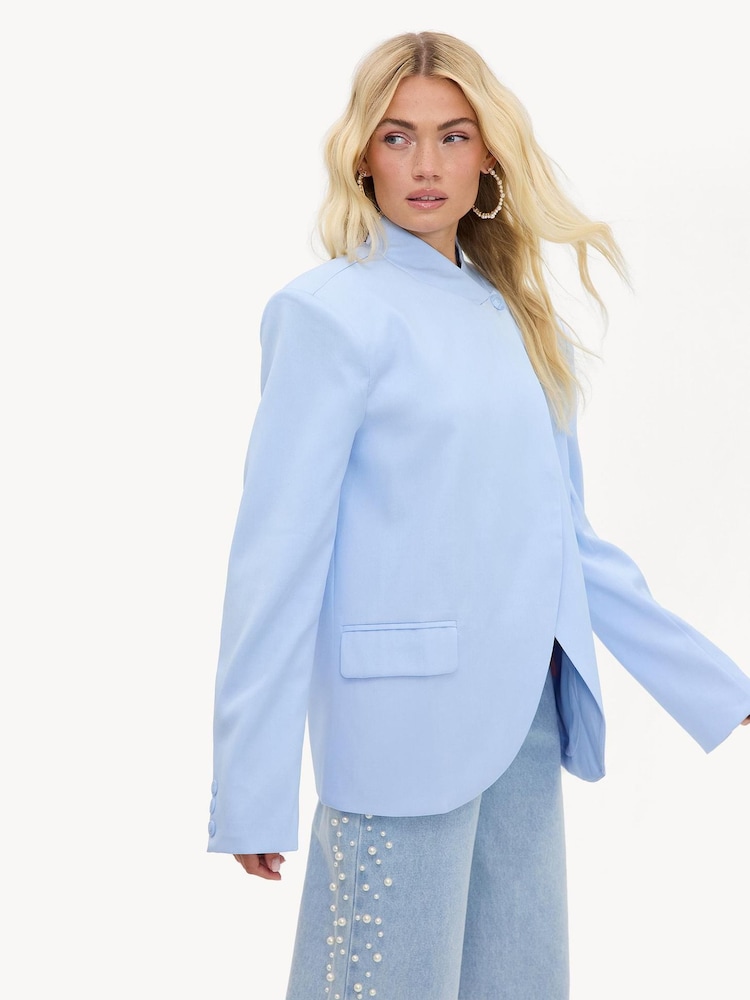 LOAVIES Blue Angelic Allure Oversized Blazer - Image 3 of 3 LOAVIES Blue Angelic Allure Oversized Blazer - Image 3 of 3