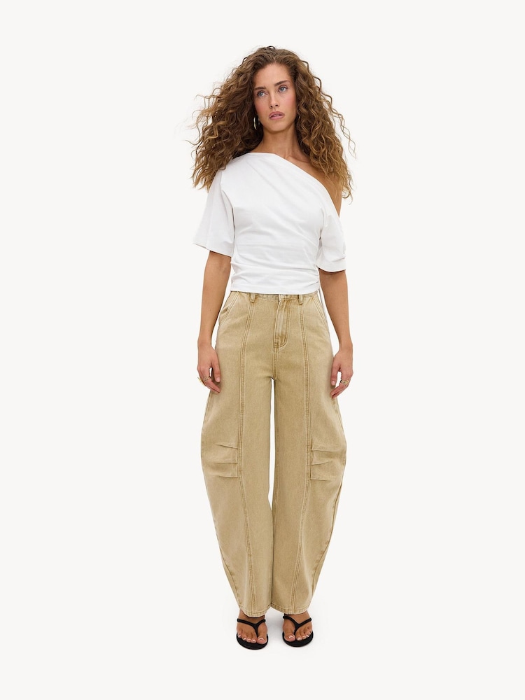 LOAVIES Brown Pure Devotion Balloon Jeans - Image 1 of 4 LOAVIES Brown Pure Devotion Balloon Jeans - Image 1 of 4