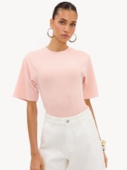 LOAVIES Pink Tranquil Hearts Light Pink Bodysuit - Image 1 of 4