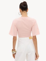 LOAVIES Pink Tranquil Hearts Light Pink Bodysuit - Image 2 of 4
