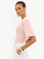 LOAVIES Pink Tranquil Hearts Light Pink Bodysuit - Image 3 of 4