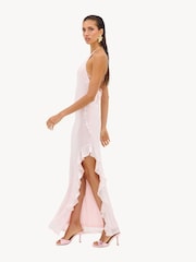 LOAVIES Pink Glimmering Moments Light Pink Maxi Dress With Sequins - Image 4 of 4
