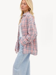 LOAVIES Pink Where Love Is Endless Pink Checked Blouse - Image 3 of 4