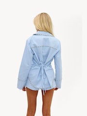 LOAVIES Walking On Air Light Blouse With Silver Studs - صورة 2 من 4