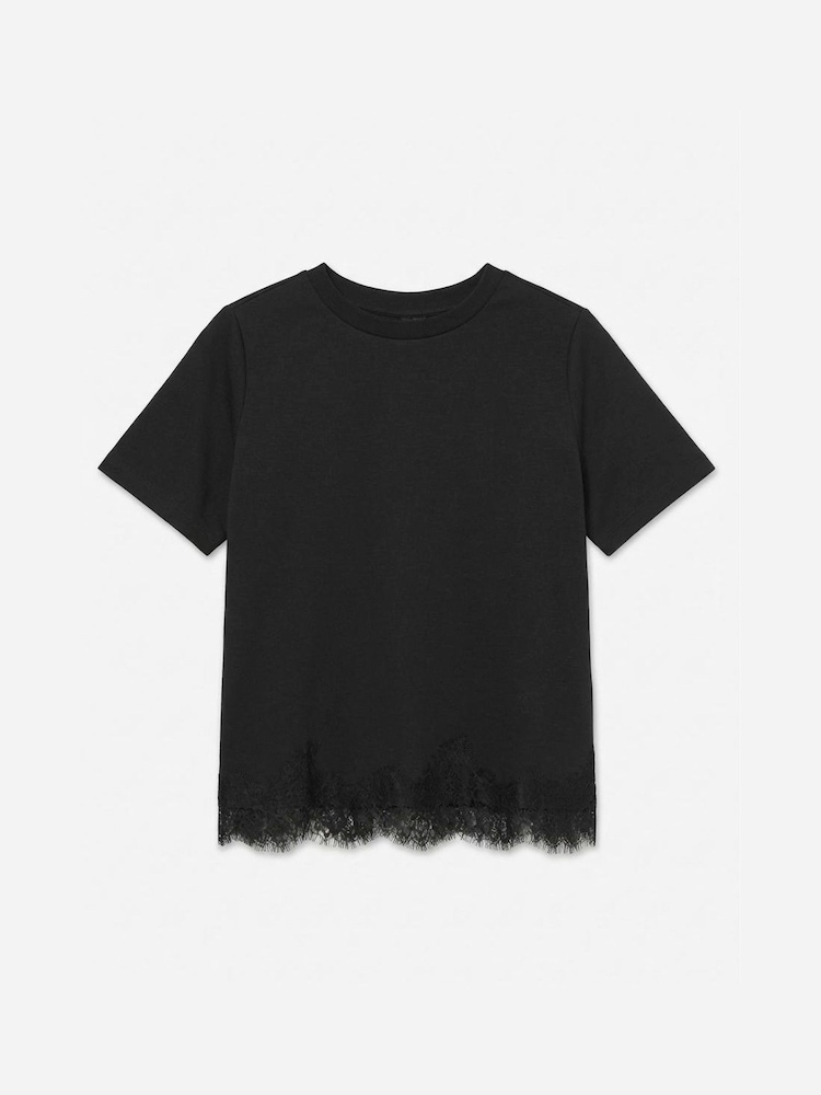 Vero Moda Black Lace Trim Short Sleeve T-Shirt - Image 5 of 5 Vero Moda Black Lace Trim Short Sleeve T-Shirt - Image 5 of 5