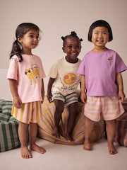Multi Sunflower Shorts Pyjamas 3 Pack (9mths-8yrs) - Image 1 of 11