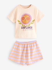 Multi Sunflower Shorts Pyjamas 3 Pack (9mths-8yrs) - Image 8 of 11