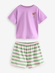 Multi Sunflower Shorts Pyjamas 3 Pack (9mths-8yrs) - Image 9 of 11