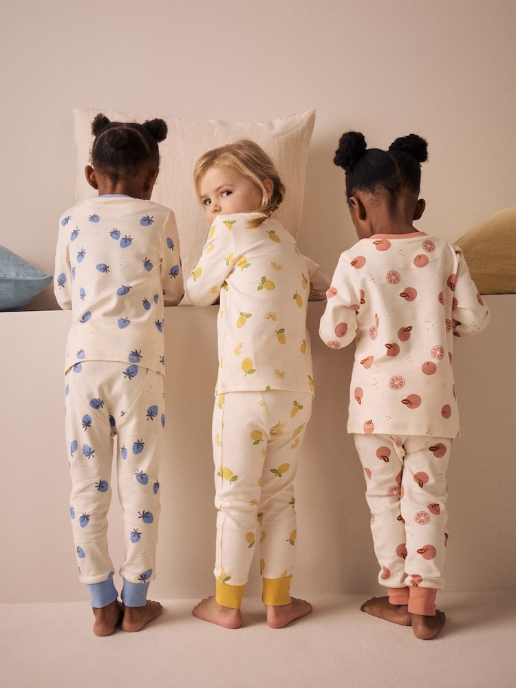 Creme/Obstprint - Stampy – kuschelige Pyjamas im 3er-Pack (9M.–12J.) - Bild 2 von 9 Creme/Obstprint - Stampy – kuschelige Pyjamas im 3er-Pack (9M.–12J.) - Bild 2 von 9