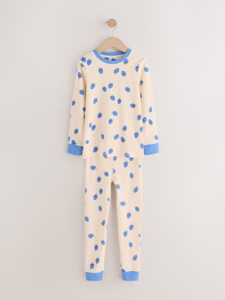 Cream Fruit Print Stampy Snuggle Pyjamas 3 Pack (9mths-12yrs) - Image 4 of 9