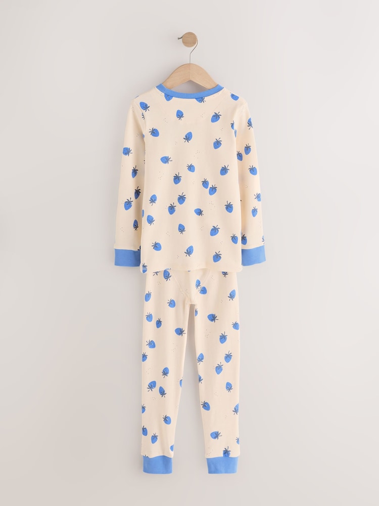 Cream Fruit Print Stampy Snuggle Pyjamas 3 Pack (9mths-12yrs) - Image 5 of 9