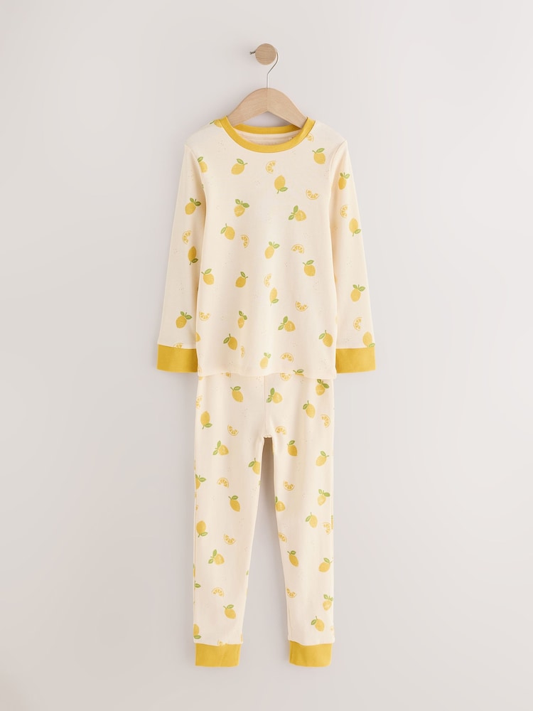 Cream Fruit Print Stampy Snuggle Pyjamas 3 Pack (9mths-12yrs) - Image 6 of 9