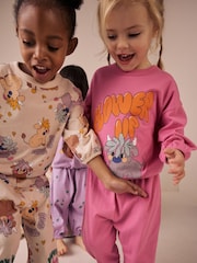 Rosa/Lila Hamish - Pyjamas mit Jogginghose 3er-Pack (9 M.-11 J.) - Bild 3 von 4