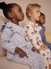Blau/Weiß - Gerippte Kuschelpyjamas im 3er-Pack (9M.–12J.) - Bild 2 von 6
