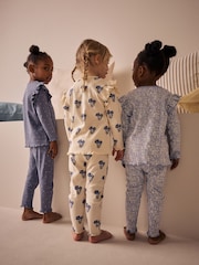 Blau/Weiß - Gerippte Kuschelpyjamas im 3er-Pack (9M.–12J.) - Bild 4 von 6