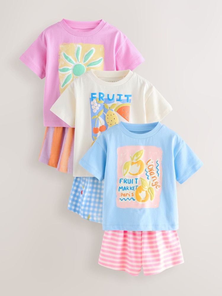 Multi Short Pyjamas 3 Pack (9mths-12yrs) - Image 6 of 12