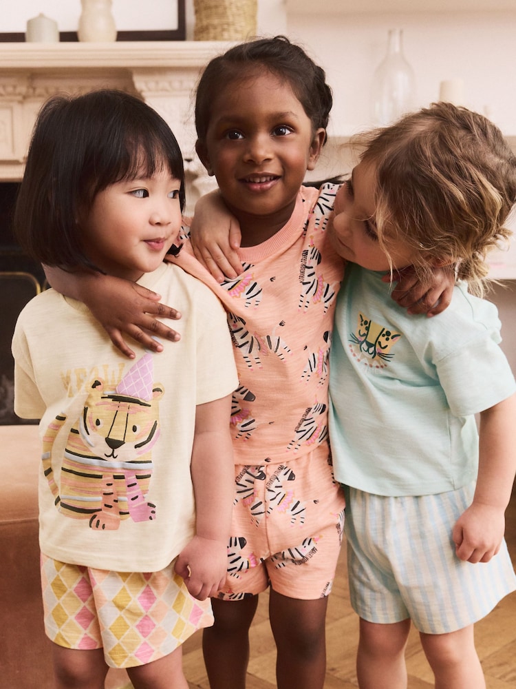Purple Short Pyjamas 3 Pack (9mths-12yrs) - Image 1 of 10