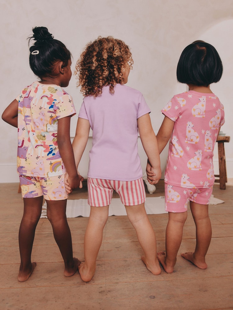 Vaaleanpunainen yksisarvinen - Lyhyt lahje Pyjama 3 Pack (9kk-12v.) - Kuva 2 / 14