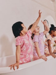 Vaaleanpunainen yksisarvinen - Lyhyt lahje Pyjama 3 Pack (9kk-12v.) - Kuva 4 / 14