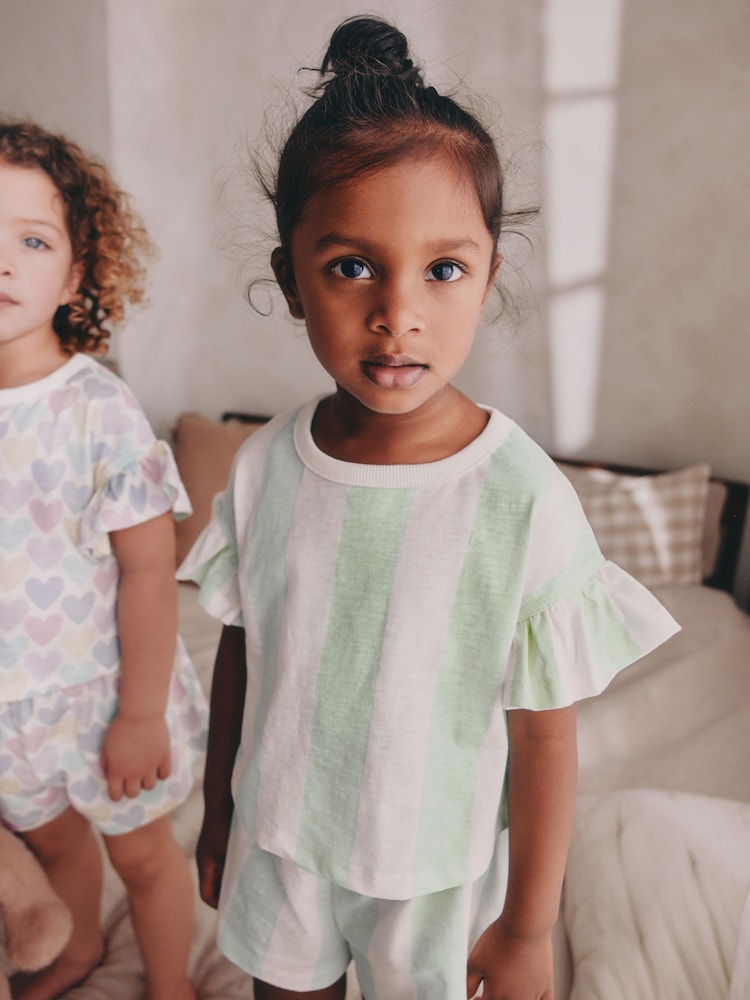 White/Purple Short Pyjamas 3 Pack (9mths-12yrs) - Image 4 of 12