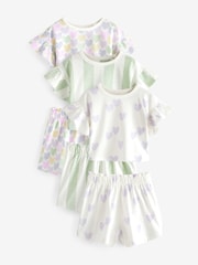 Blanco/morado - Pack de 3 pijamas cortos (9 meses-12 años) - Imagen 6 de 12