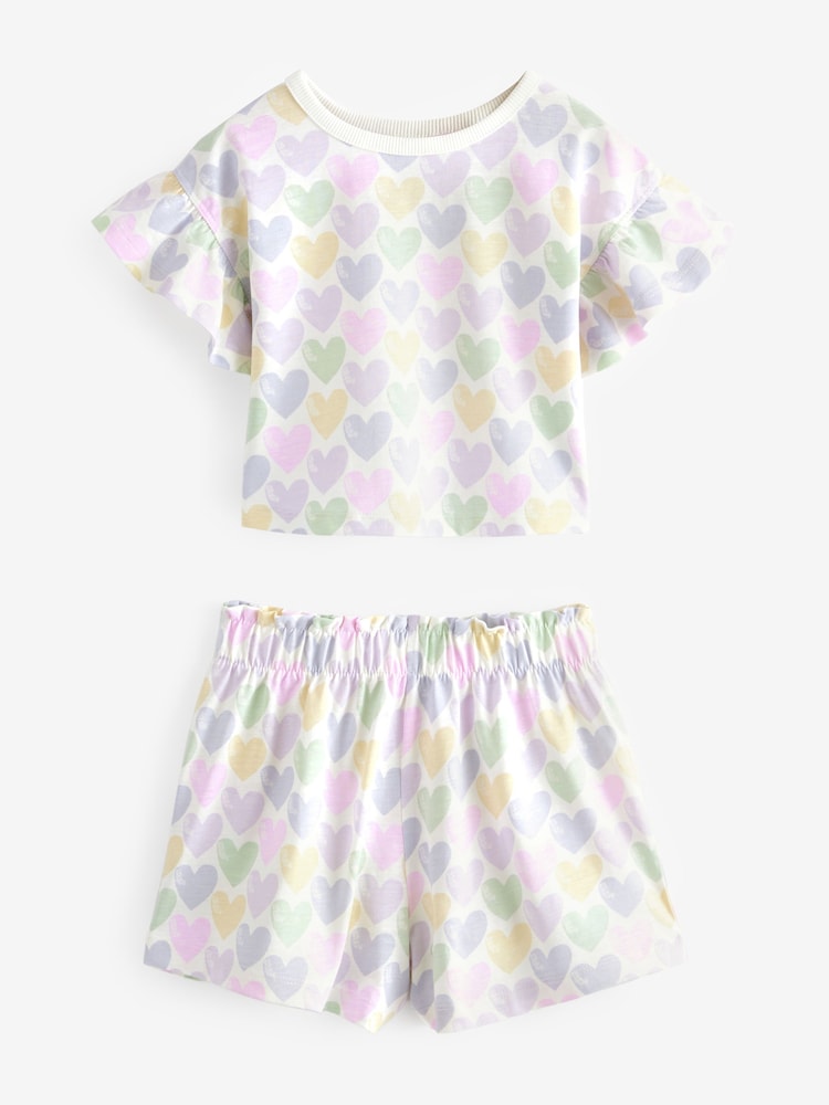 White/Purple Short Pyjamas 3 Pack (9mths-12yrs) - Image 7 of 12