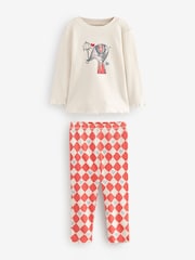 Red/Ecru Long Sleeve Snuggle Pyjamas 3 Pack (9mths-16yrs) - Image 10 of 12