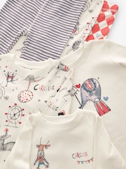 Red/Ecru Long Sleeve Snuggle Pyjamas 3 Pack (9mths-16yrs) - Image 11 of 12