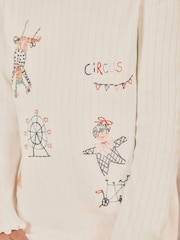 Red/Ecru Long Sleeve Snuggle Pyjamas 3 Pack (9mths-16yrs) - Image 6 of 12