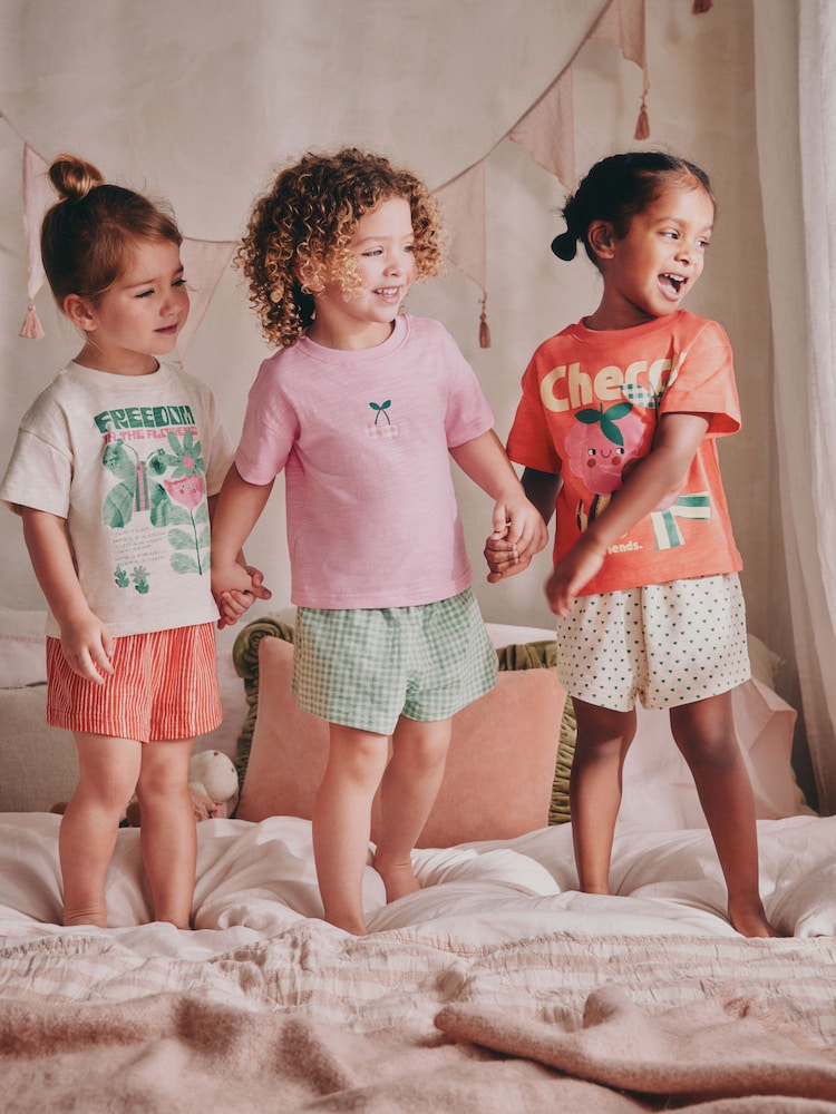 Punainen - Lyhyt lahje Pyjama 3 Pack (9kk-12v.) - Kuva 1 / 9