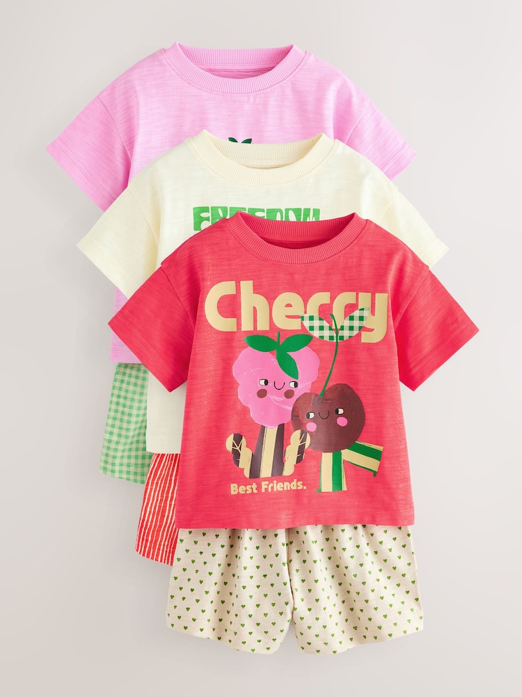 Red Short Pyjamas 3 Pack (9mths-12yrs) - Image 7 of 9