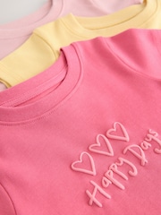 Pink/Yellow Short Pyjamas 3 Pack (9mths-12yrs) - Image 12 of 12