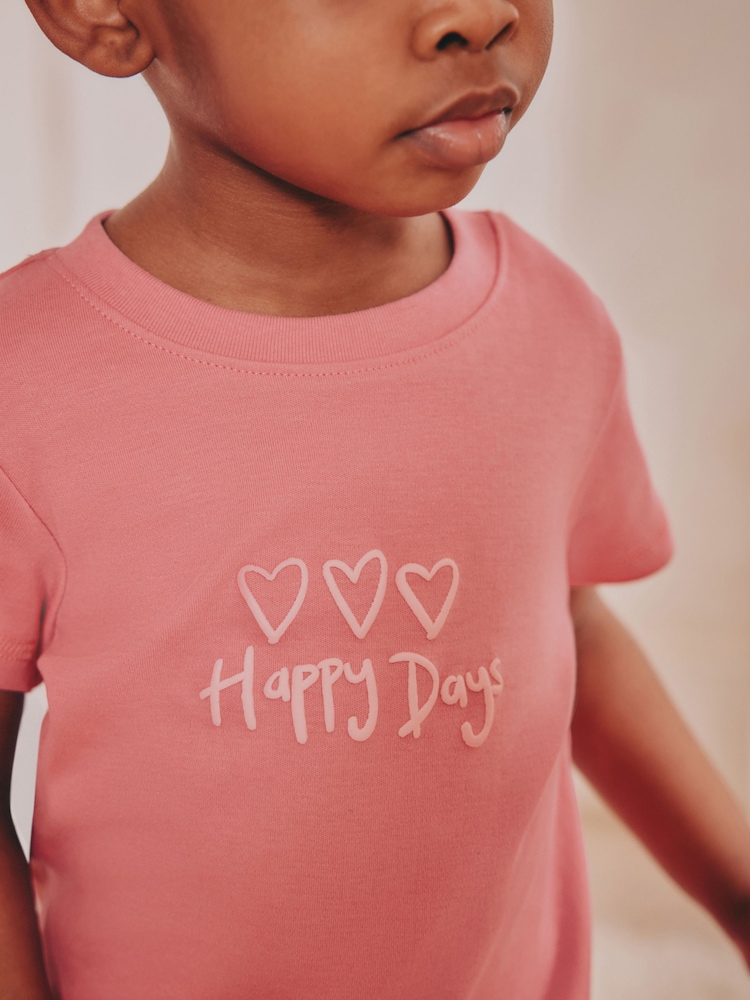 Roze/geel - Verpakking van 3 korte pyjama's (9mnd -12jr) - Image 3 of 7