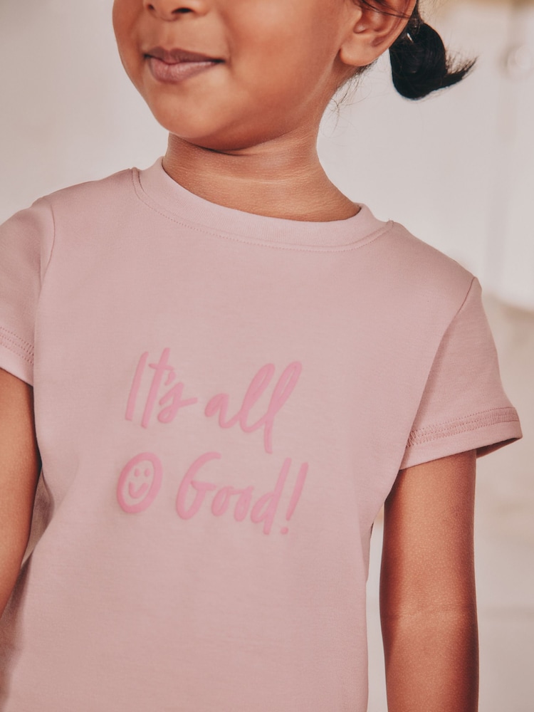 Roze/geel - Verpakking van 3 korte pyjama's (9mnd -12jr) - Image 4 of 7