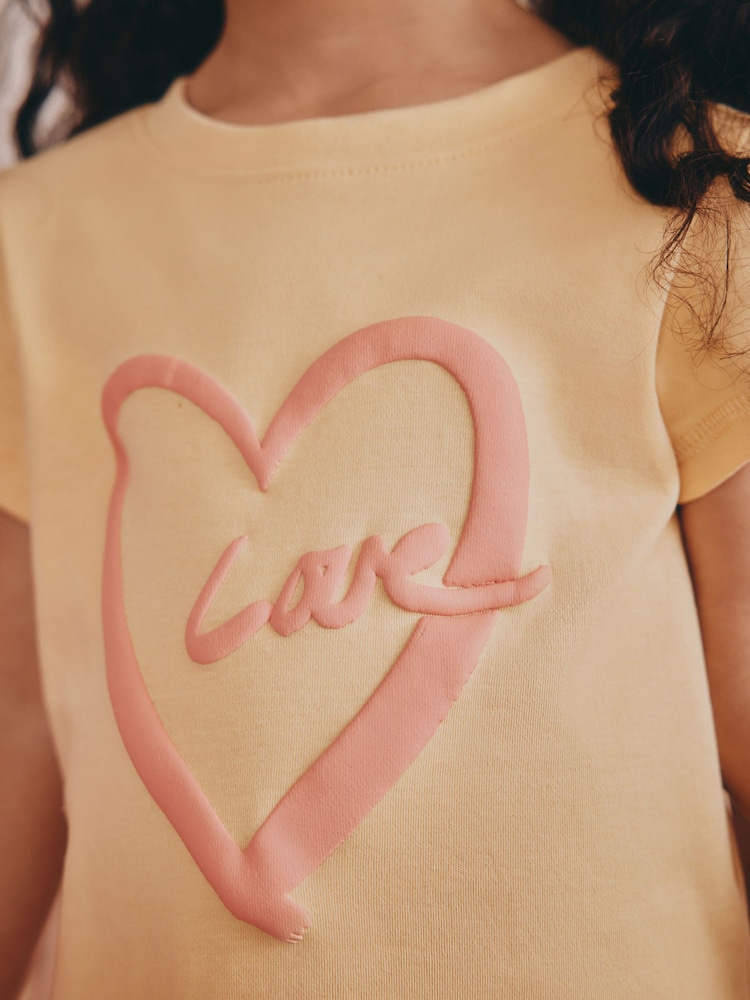 Roze/geel - Verpakking van 3 korte pyjama's (9mnd -12jr) - Image 5 of 7