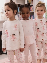 Pink/Cream Stampy Snuggle Pyjamas 3 Pack (9mths-12yrs) - Image 1 of 13